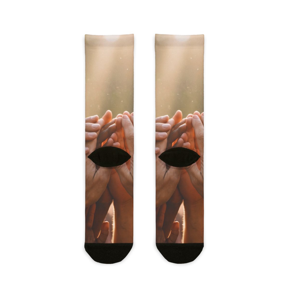 Sublimation Crew Socks - Golden Rays of Unity Wall Art |...