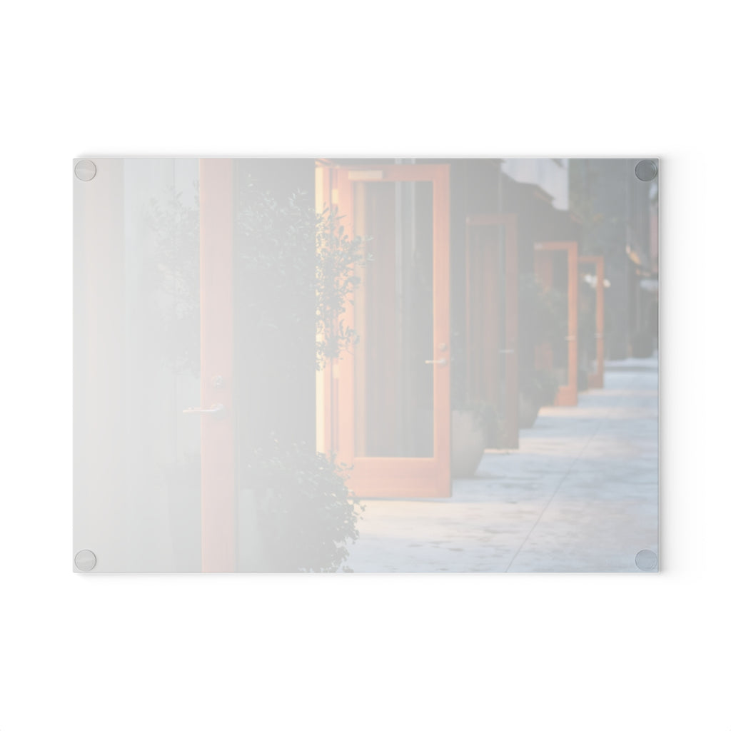 Glass Cutting Board - Twilight Courtyard | Echovira Gallery