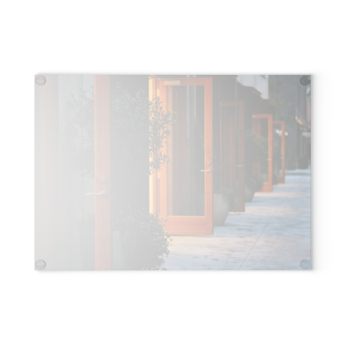 Glass Cutting Board - Twilight Courtyard | Echovira Gallery