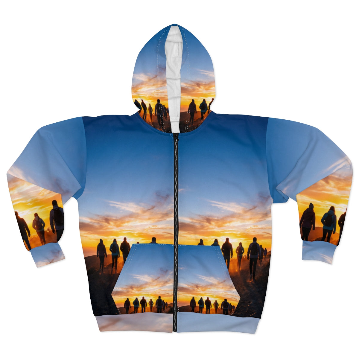 Unisex Zip Hoodie - Epic Sunrise Trek
