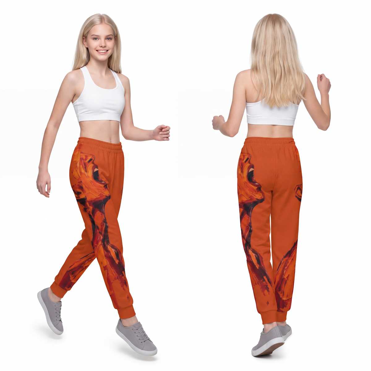Youth Joggers - Fiery Sunset Joggers | Echovira Gallery