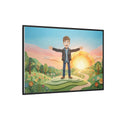 Framed Matte Canvas - Sunny Meadow Story — Black / 1.25"......