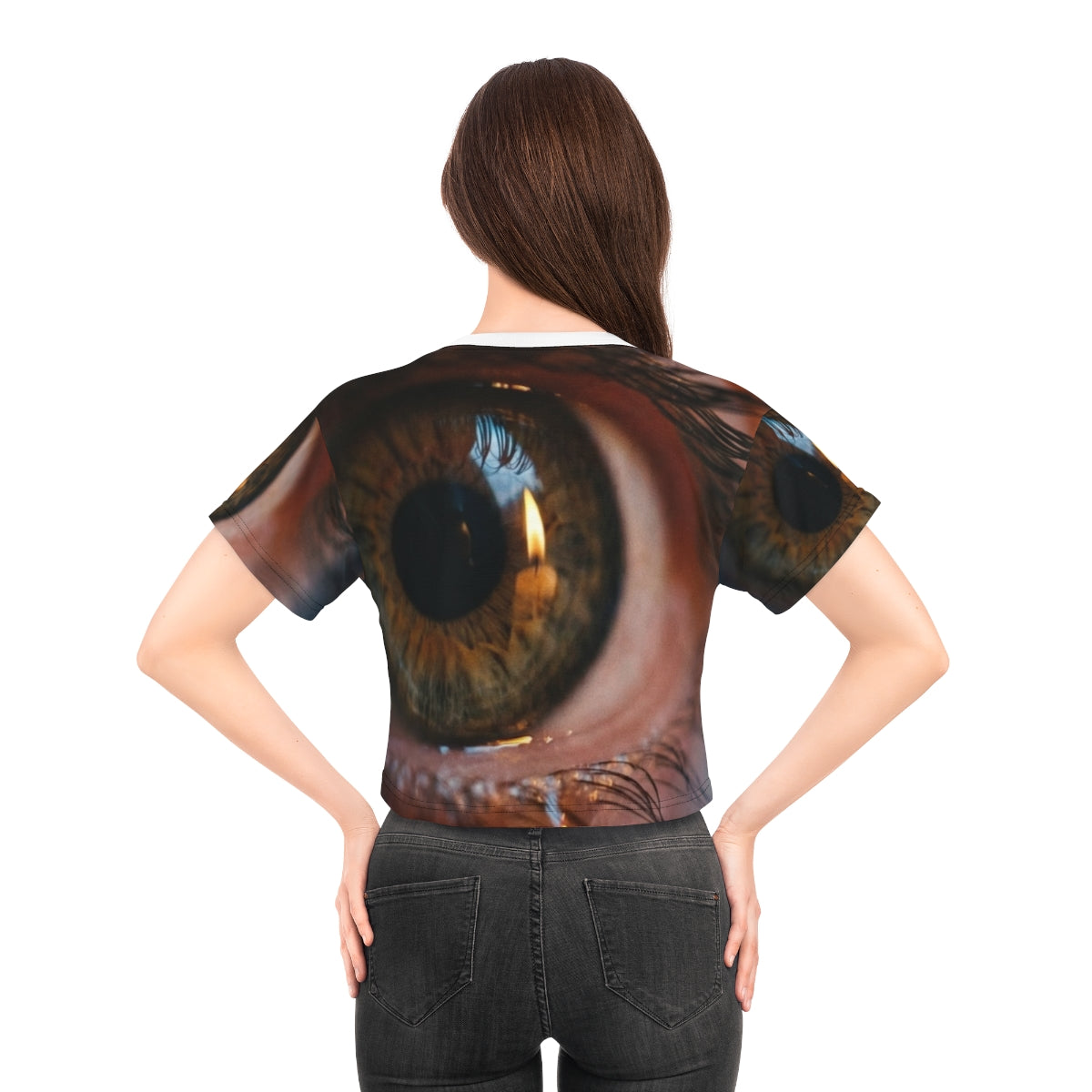 Crop Tee - Amber Iris Reflection Fine Art Print | Echovira...