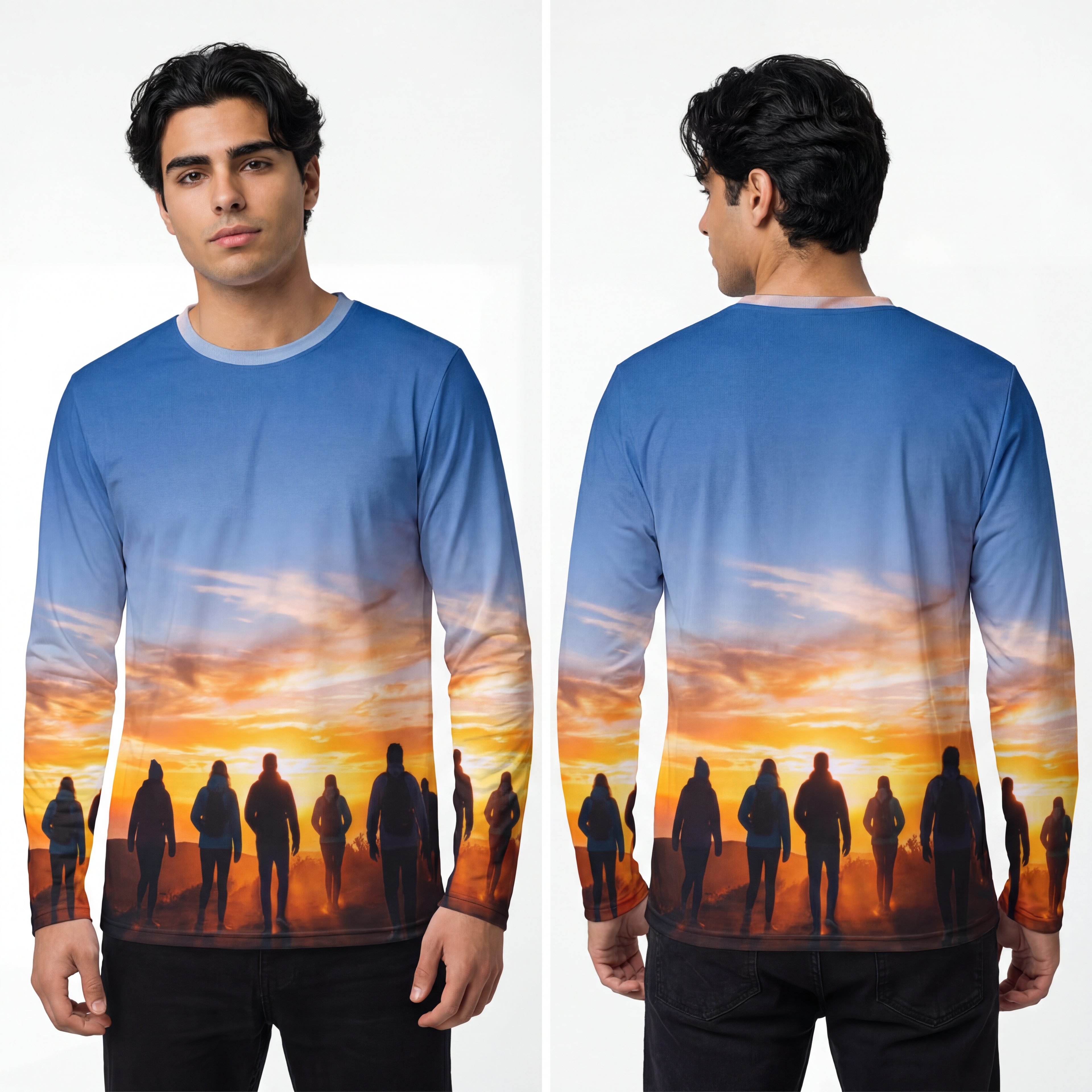 Herren Langarmshirt - Sunrise Trail