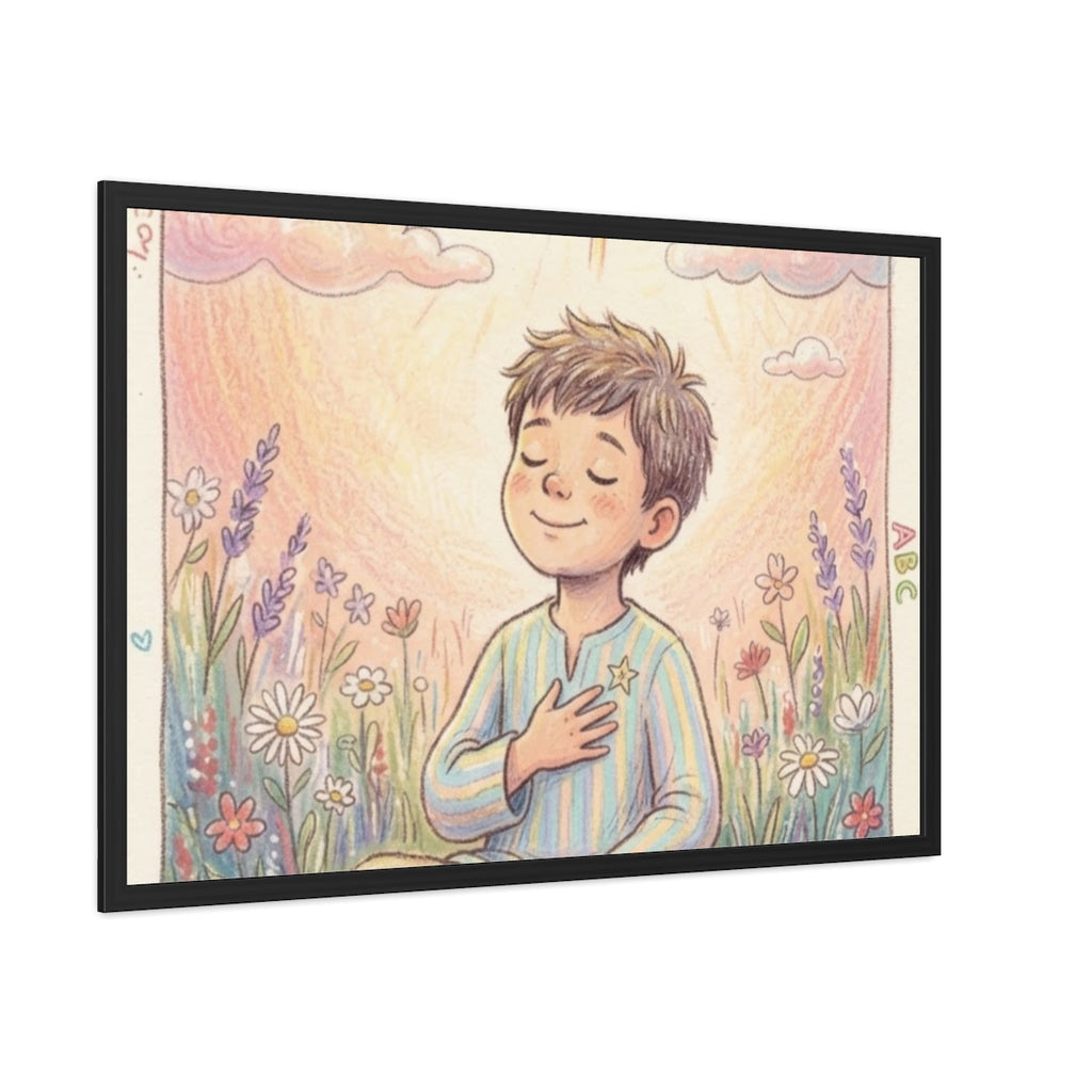 Framed Poster - Mindful Sunshine Meadow — Landscape (10×8......