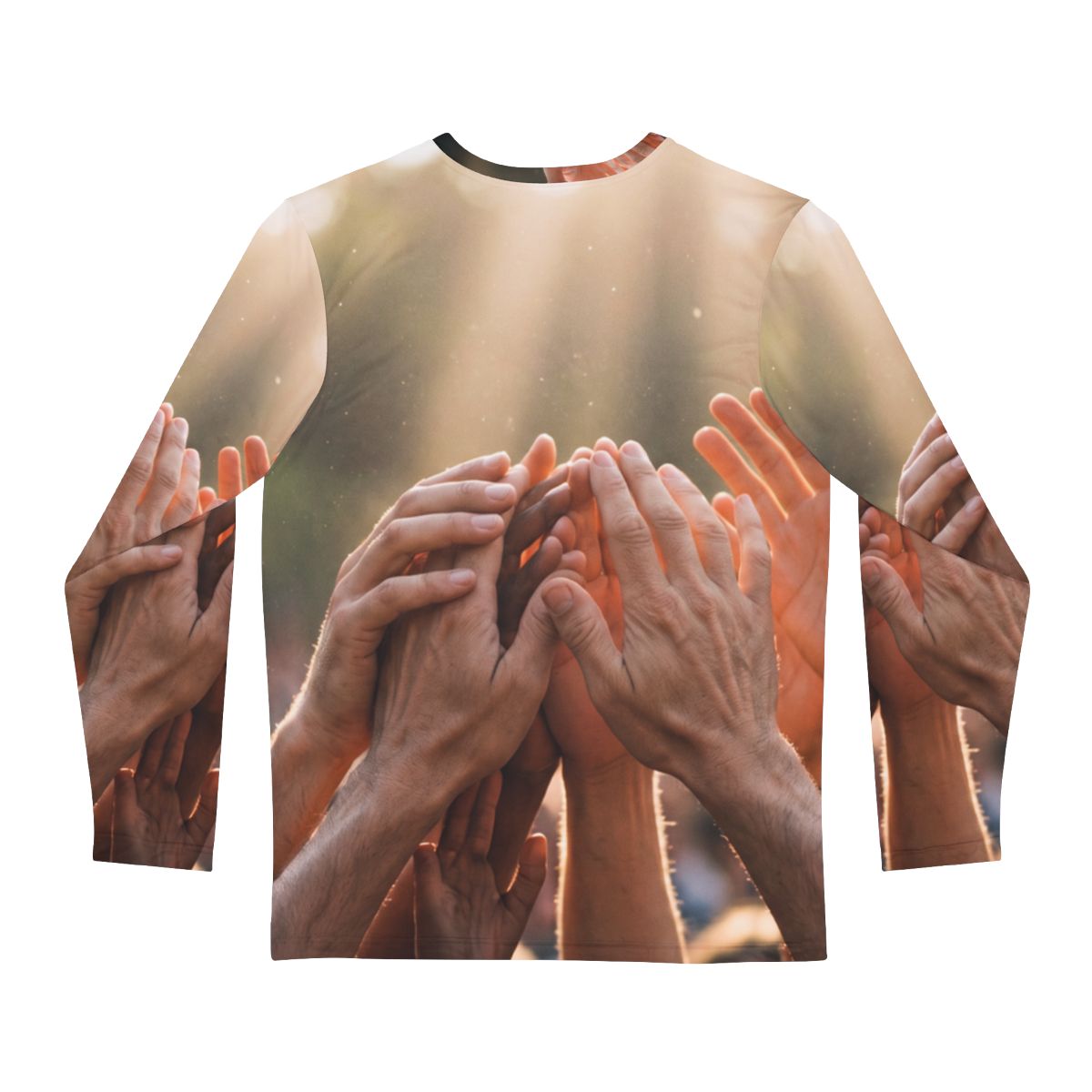 Men's Long Sleeve Shirt - Golden Rays of Unity Wall Art |...