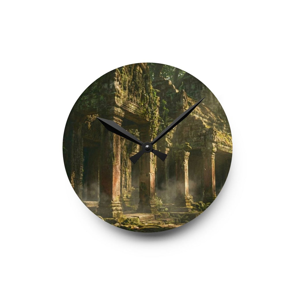 Acrylic Wall Clock - Ancient Ruins Solitude | Echovira...