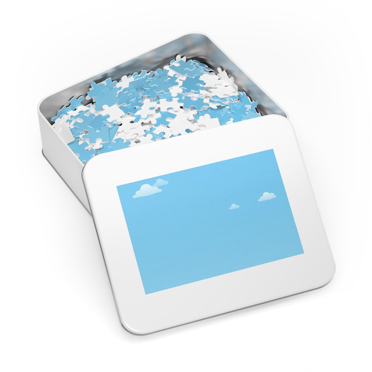Jigsaw Puzzle with Tin - Sunny Meadow Rolling Hills Artwork...
