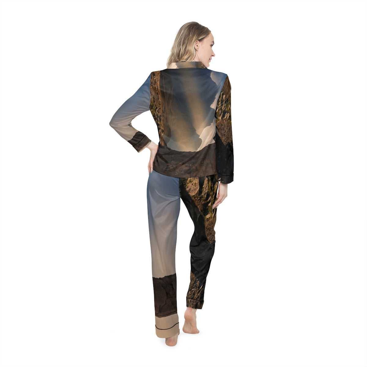 Women's Satin Pajamas - Mystic Monolith Ancient Persian... |...