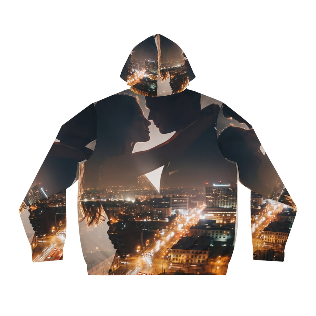 Men's Full-Zip Hoodie - Midnight City Skyline | Echovira...