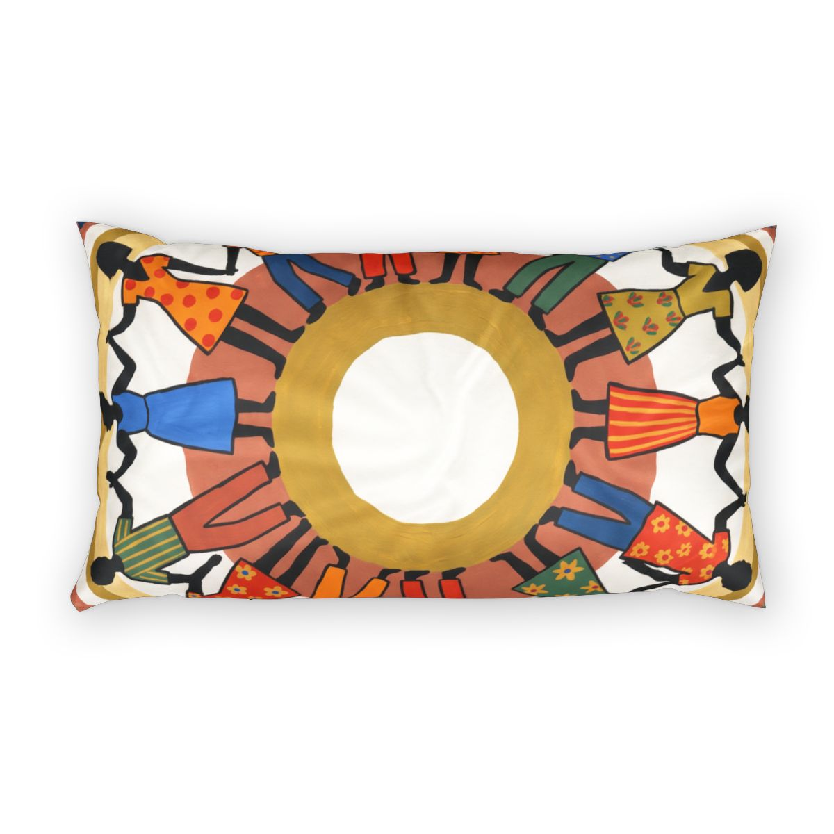 Cotton Pillow Sham - Unity Mandala Folk Art | Echovira...