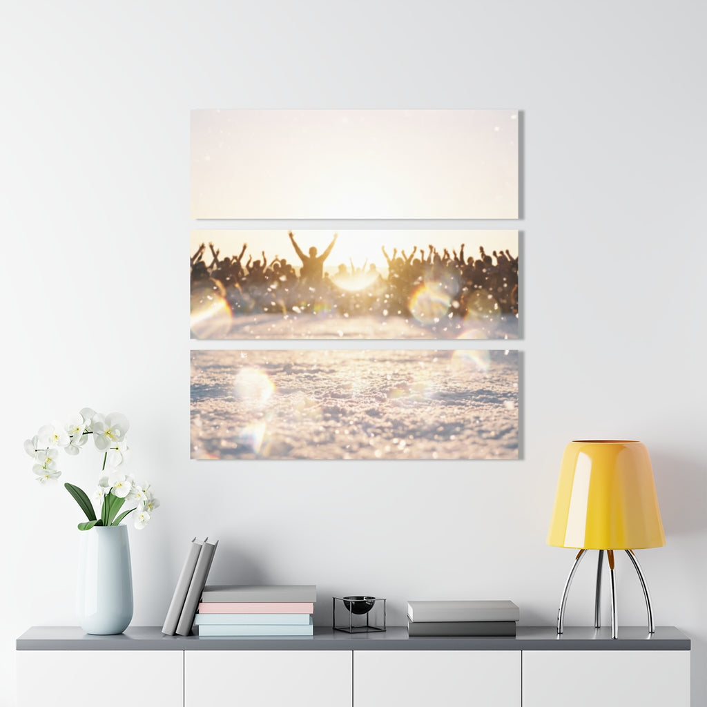 Landscape Acrylic Print of Golden Hour Crowd