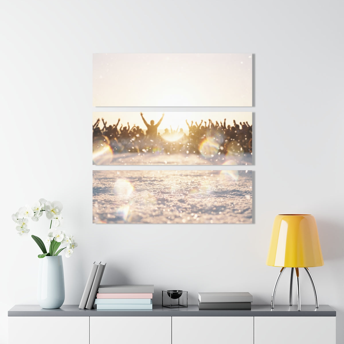 Landscape Acrylic Print of Golden Hour Crowd
