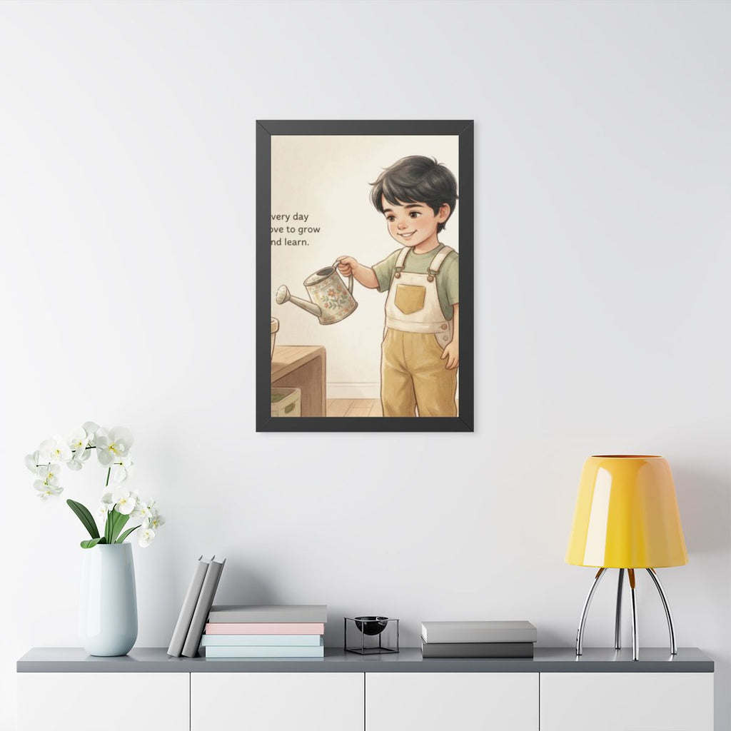 Framed Vertical Poster - Daily Growth Art — Black (11×14......