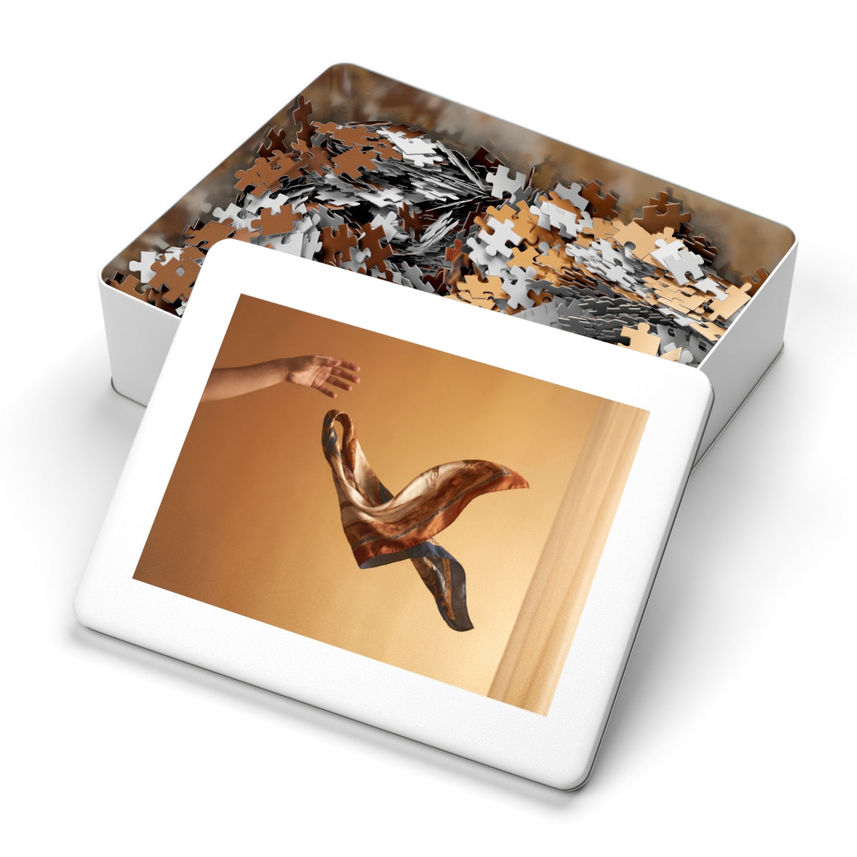 Jigsaw Puzzle with Tin - Drifting Grace Silk Motion... |...