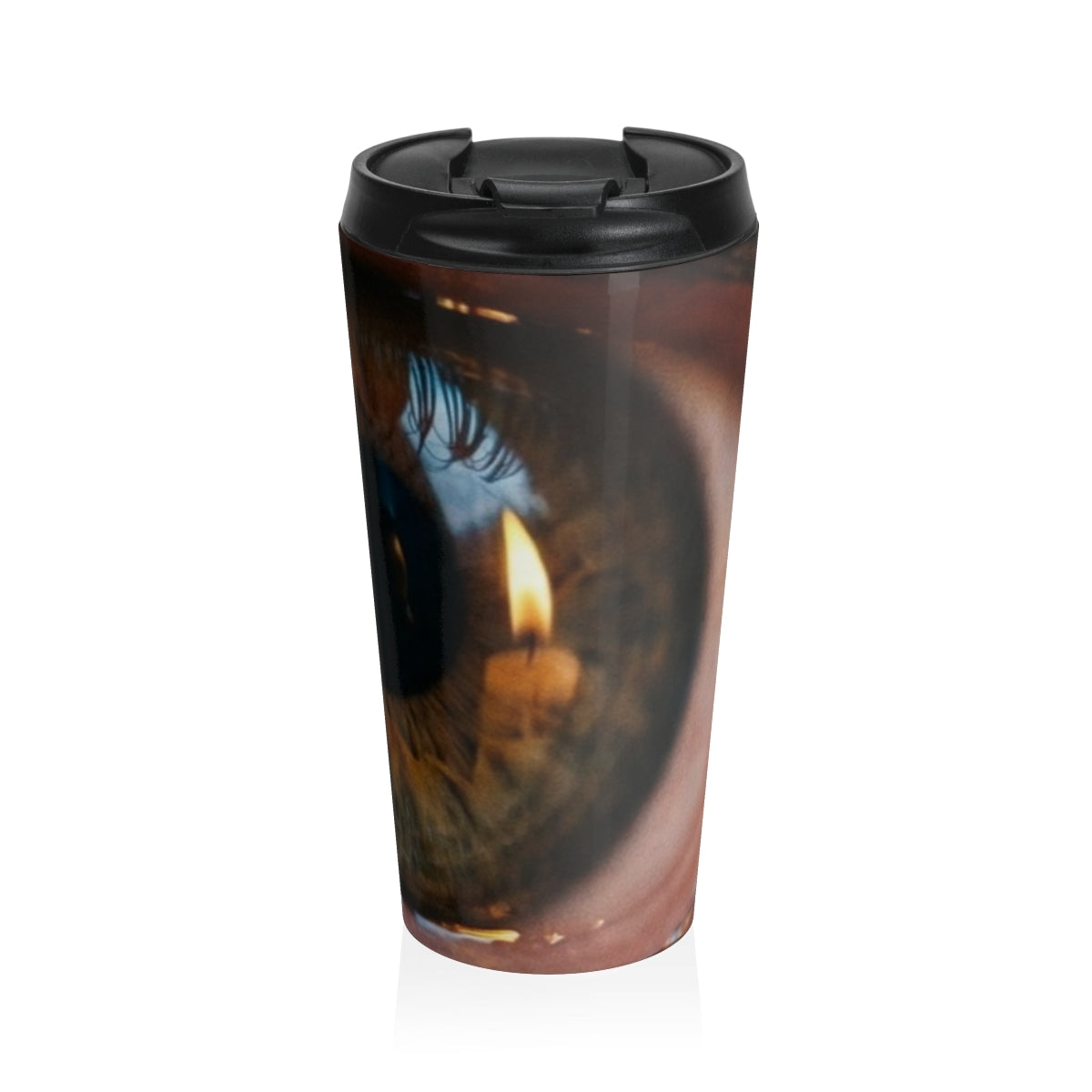 Stainless Steel Travel Mug - Amber Iris Reflection Fine Art...