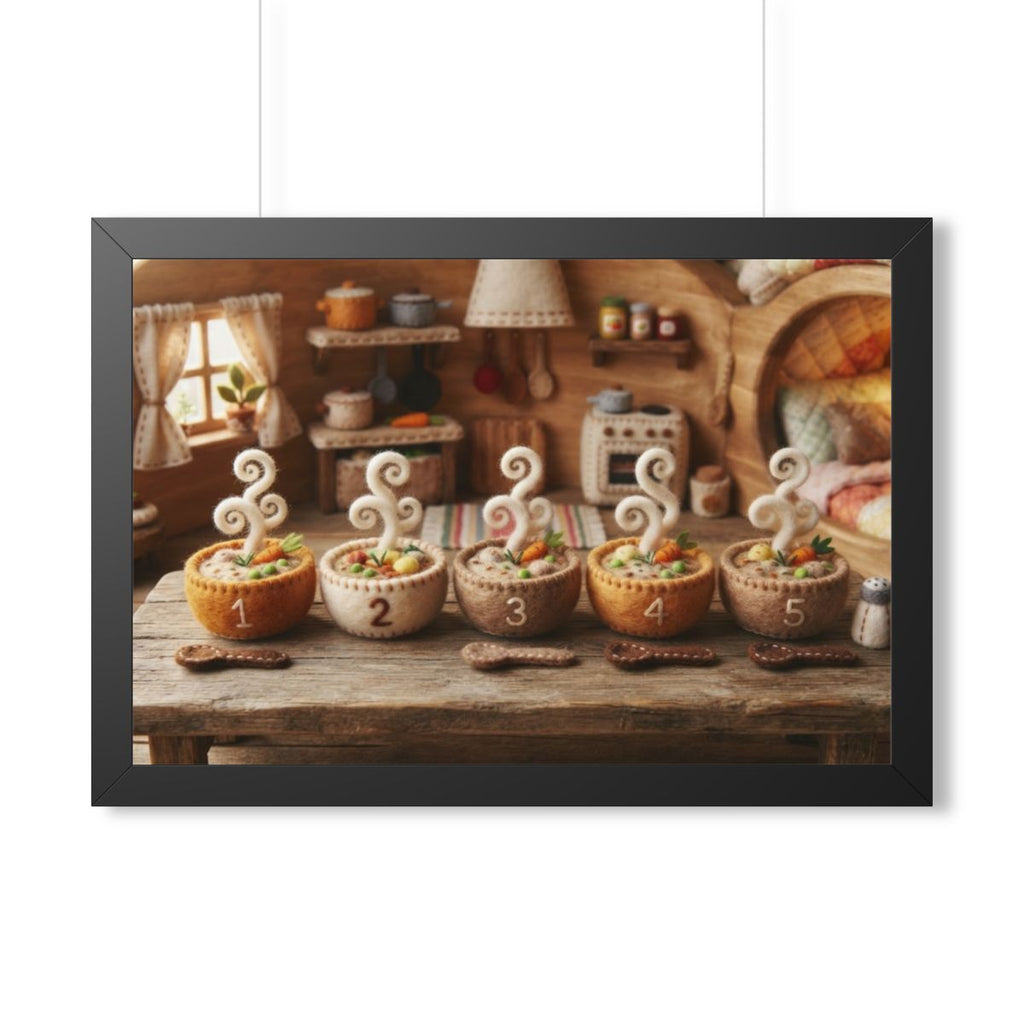 Framed Horizontal Poster - Woodland Hearth Kitchen — Black...