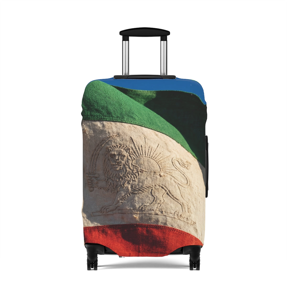 Luggage Cover - Vintage Persian Lion and Sun Flag Art |...