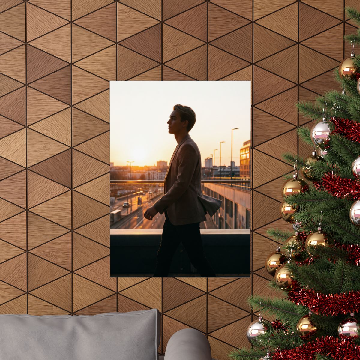 Matte Vertical Poster - Golden Hour Walk (8×10 & 36×54) |...