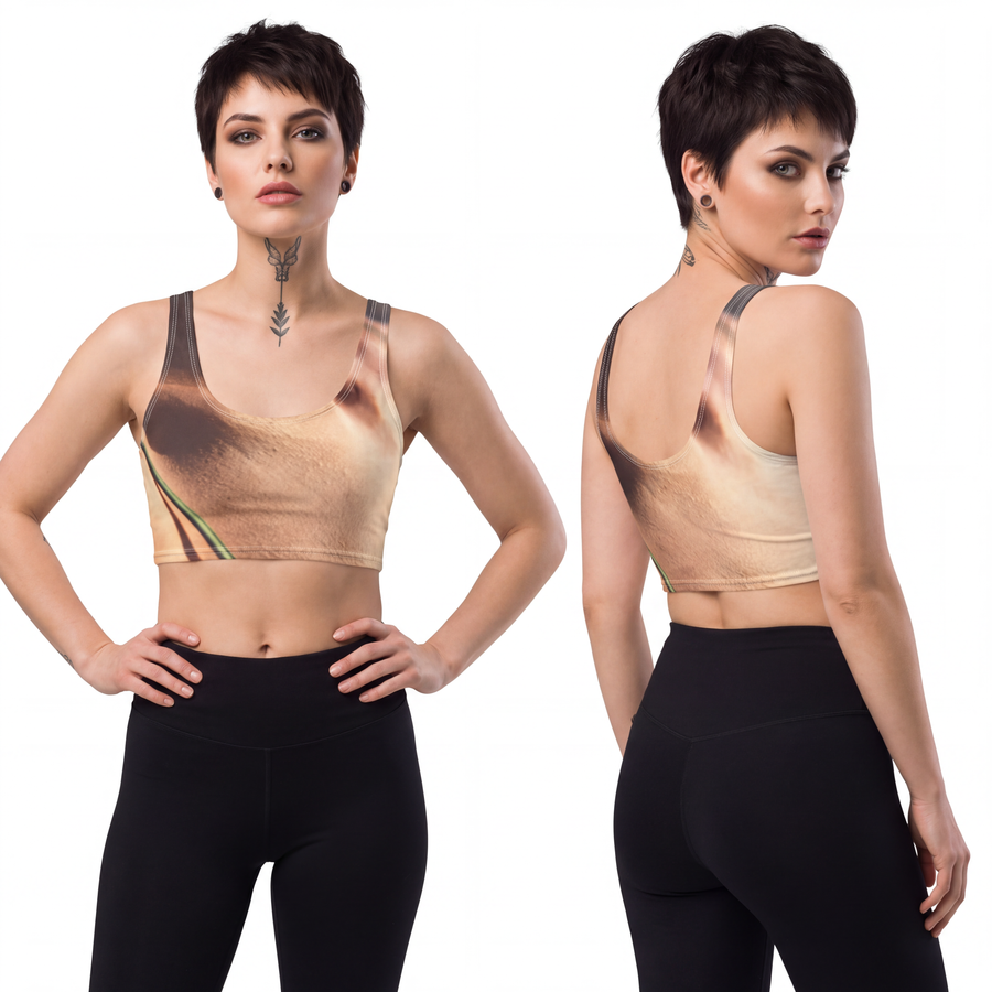 Golden Hour Sports Bra - Emerald Sunset Glow