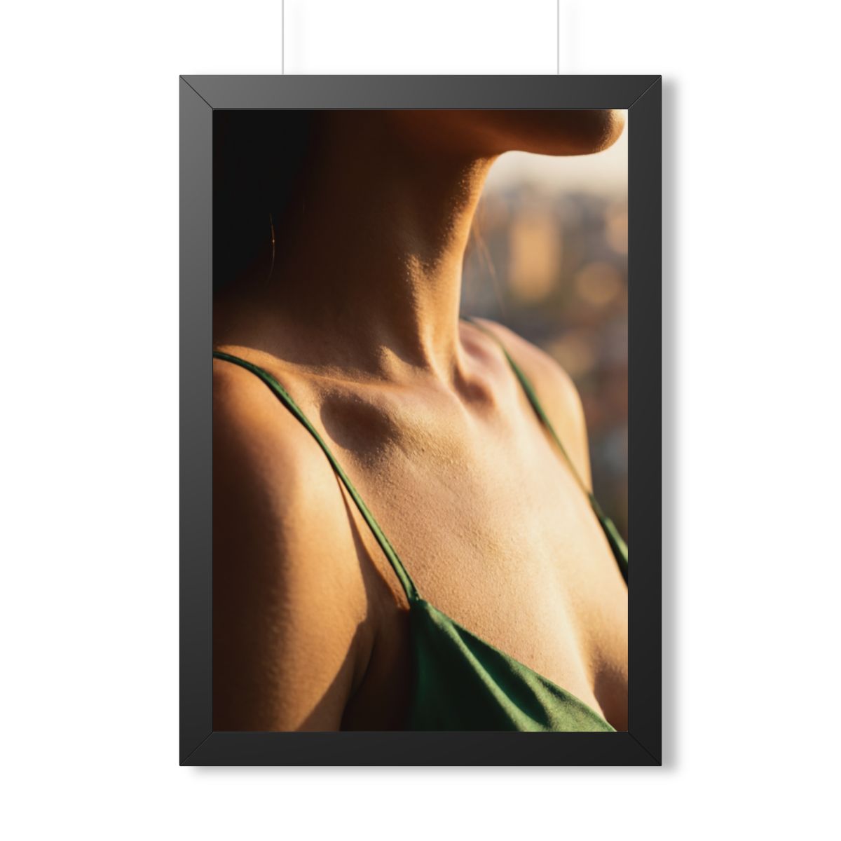 Framed Vertical Poster - Golden Hour Glow - Minimalist... |...