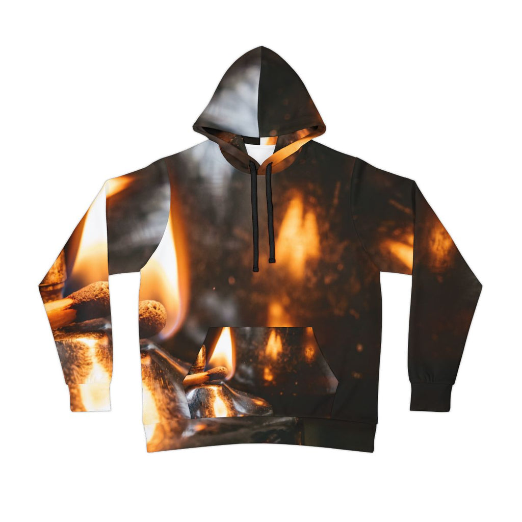 Athletic Hoodie - Embers & Chrome Moody Matchlight Art |...