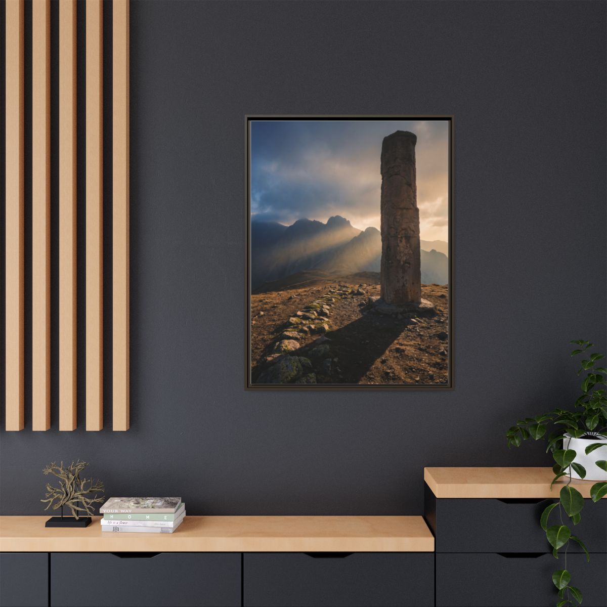 Framed Matte Canvas - Sun Peak