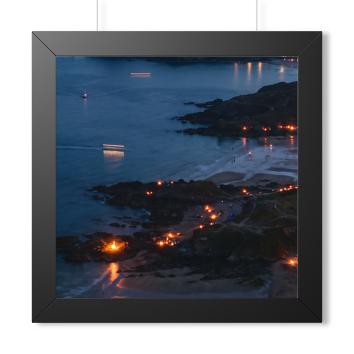Framed Horizontal Poster - Coastal — Black (14×11, 16×12......