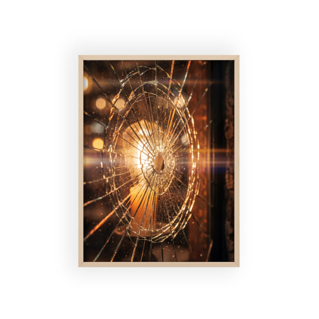 Wood Framed Poster - Cinematic Fracture