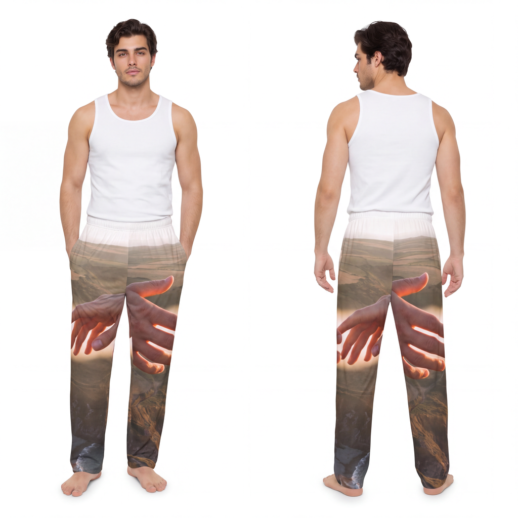 Men's Pajama Pants - The Infinite Touch | Ethereal Coastal...