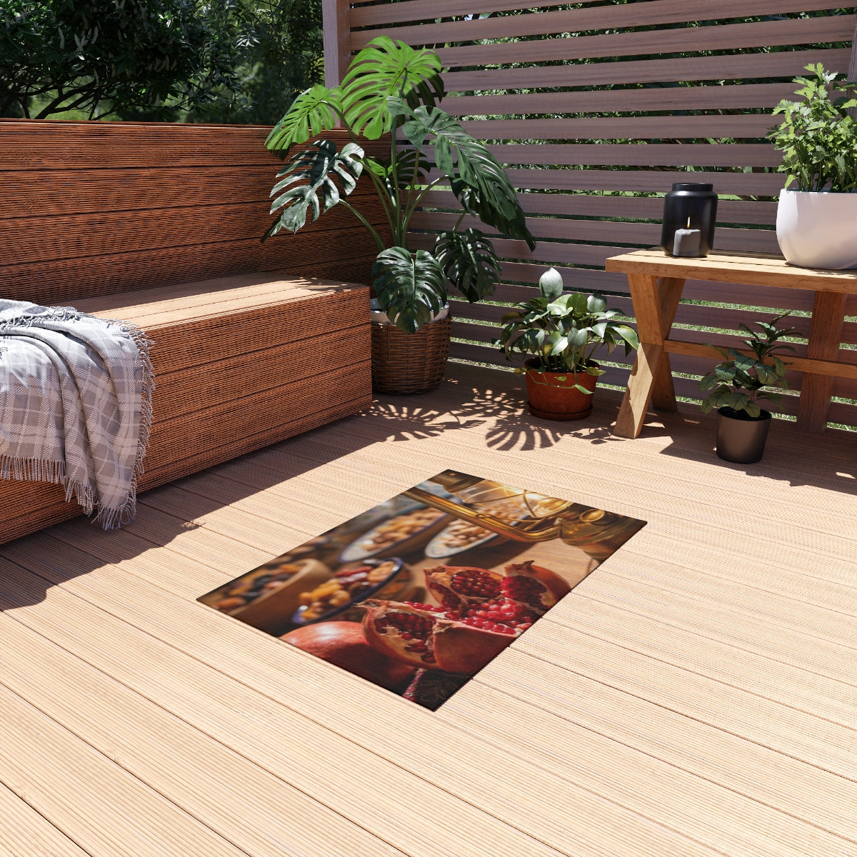 Outdoor Rug - Warm Sunset Feast | Echovira Gallery