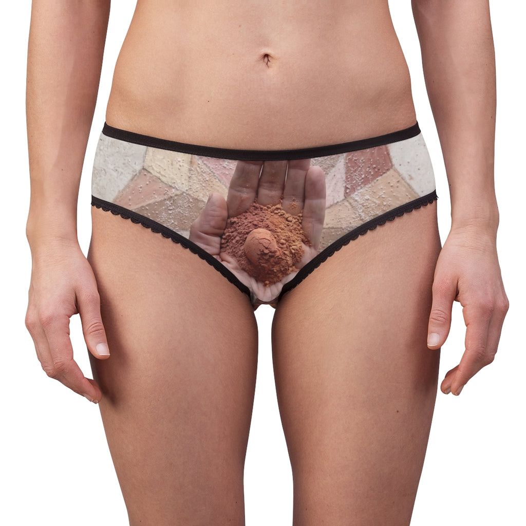 Women's Briefs with Terracotta Pigment Art