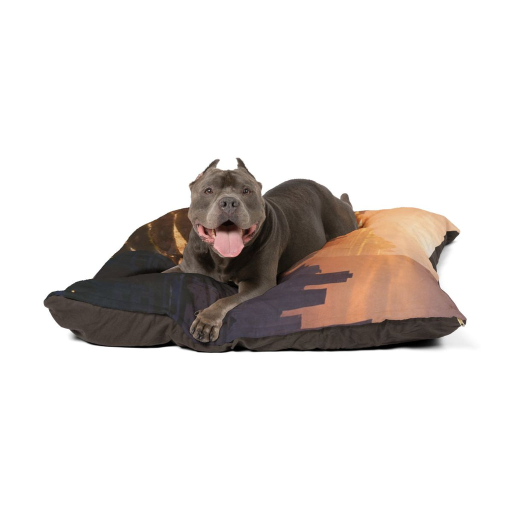 Pet Bed - Golden Hour Horizons Art Print | Echovira Gallery