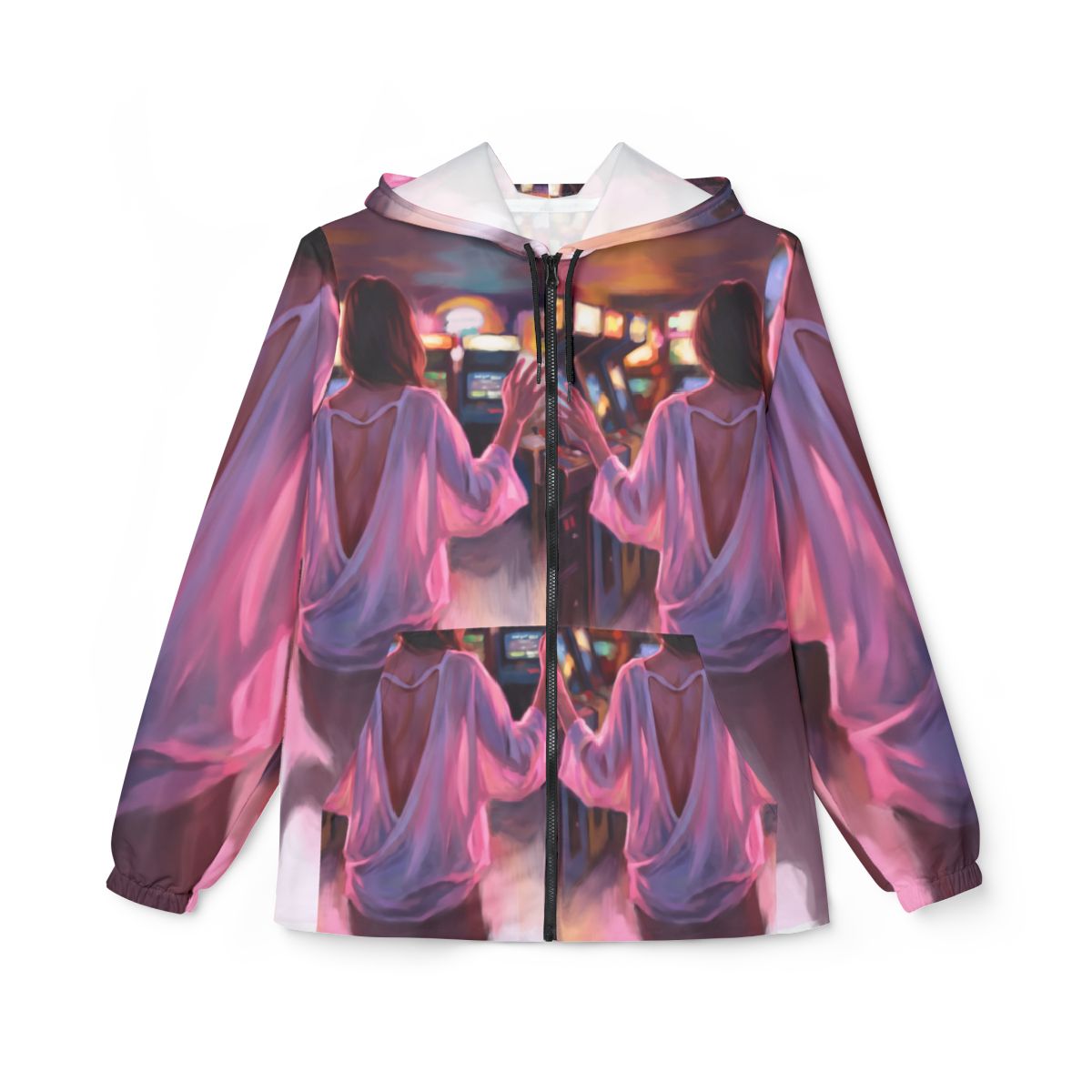 Windbreaker Jacket - Neon Arcade | Echovira Gallery