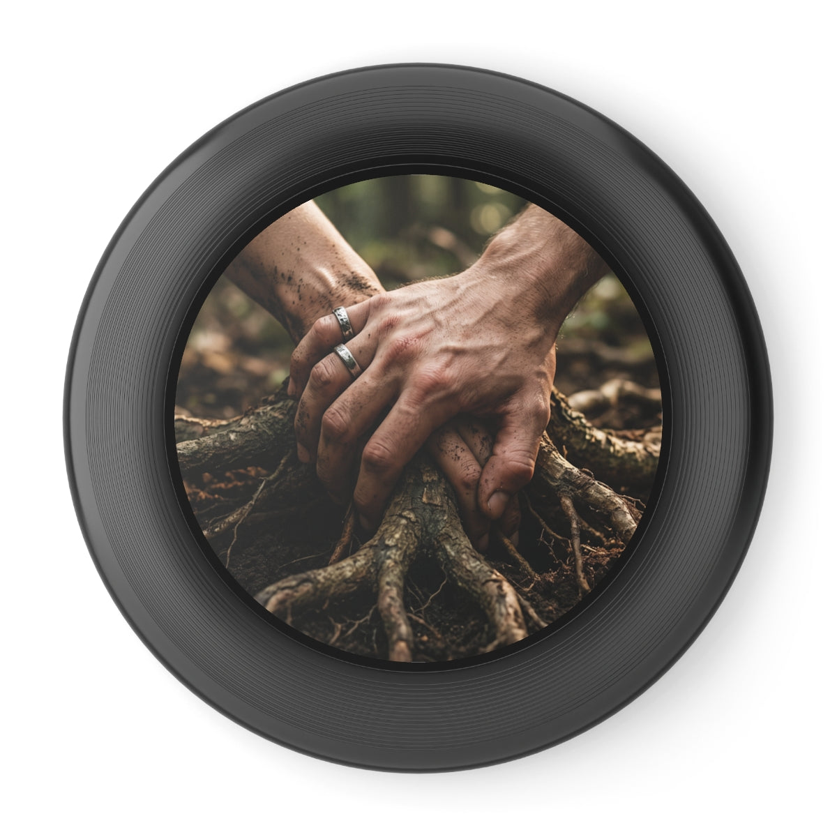Wham-O Frisbee with Forest Roots Art