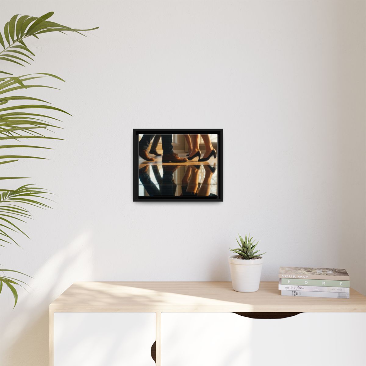 Matte Canvas, Framed - Golden Hour Reflections Cinematic Art...