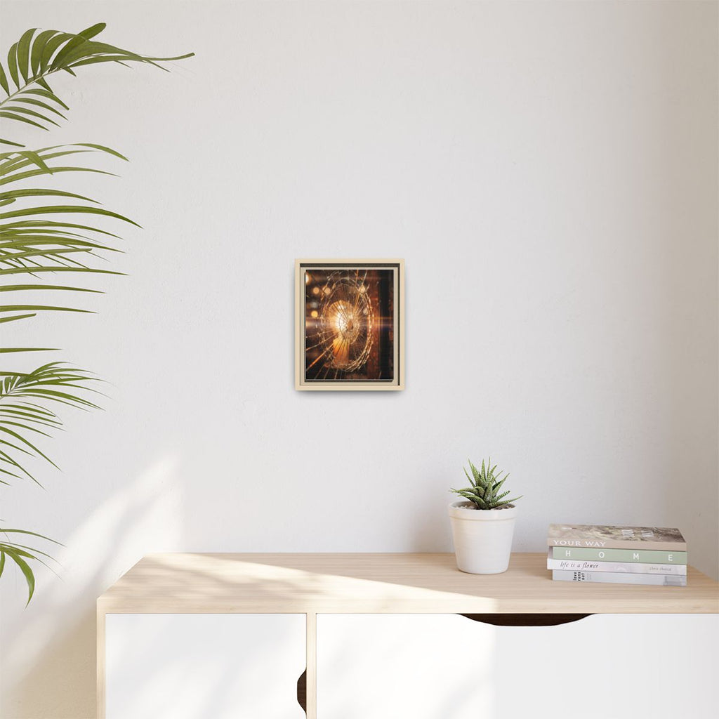 Framed Matte Canvas - Shattered Glass — Natural / 1.25"