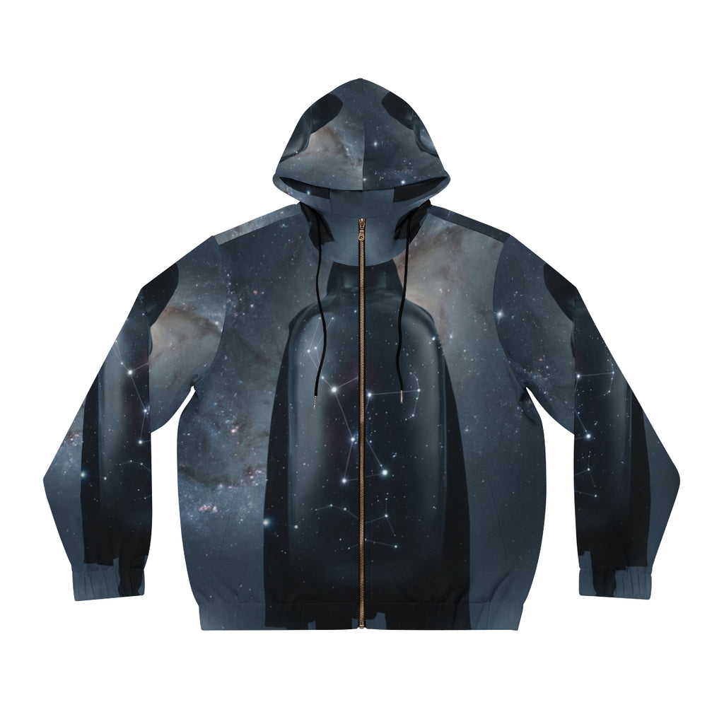Men's Full-Zip Hoodie - Cosmic Sentinel Orion Constellation...