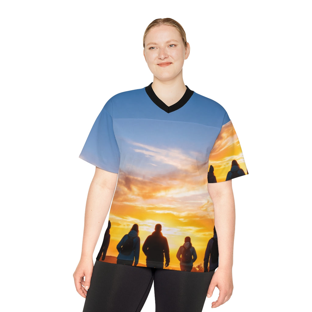 Unisex Football Jersey - Sunrise Trek