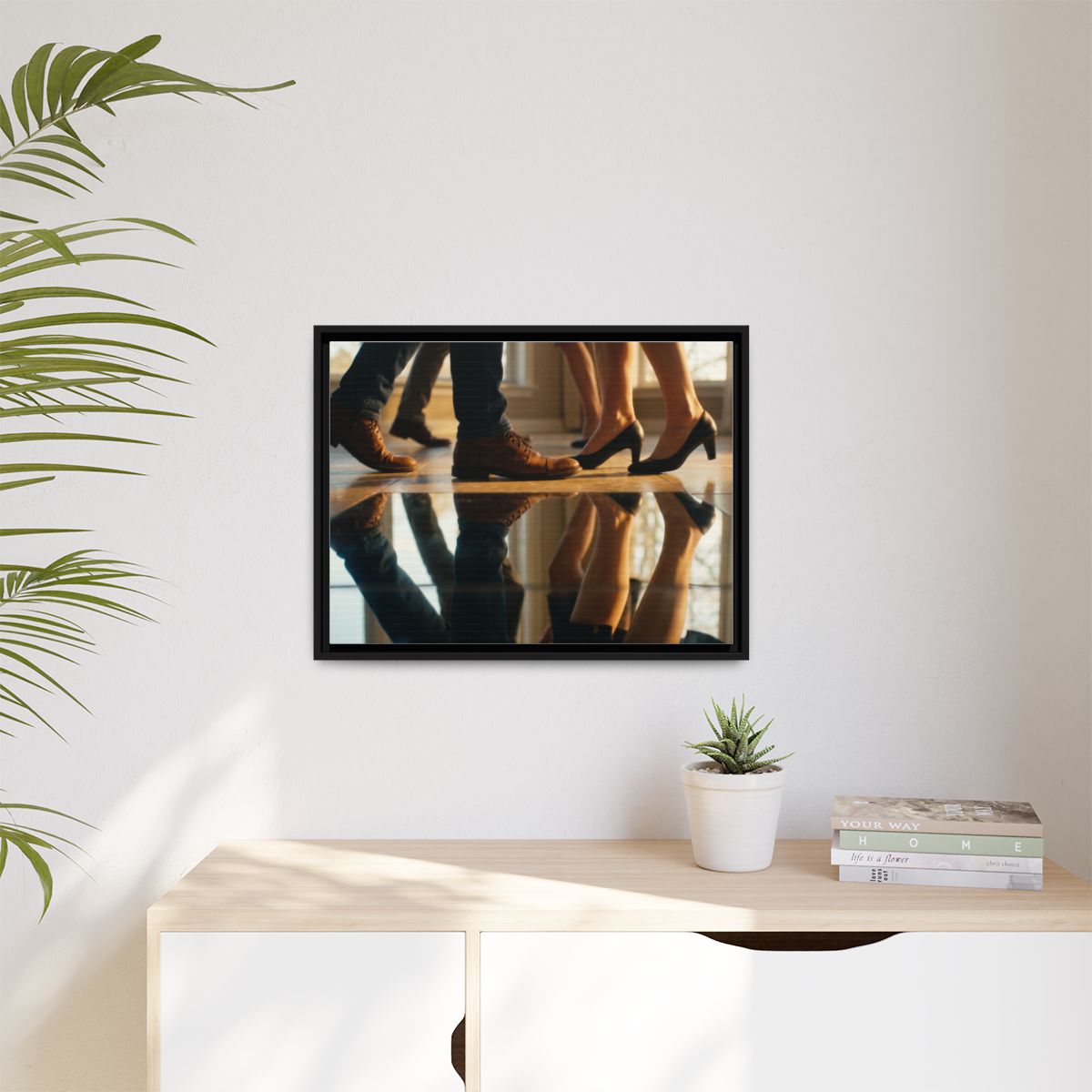 Matte Canvas, Framed - Golden Hour Reflections Cinematic Art...