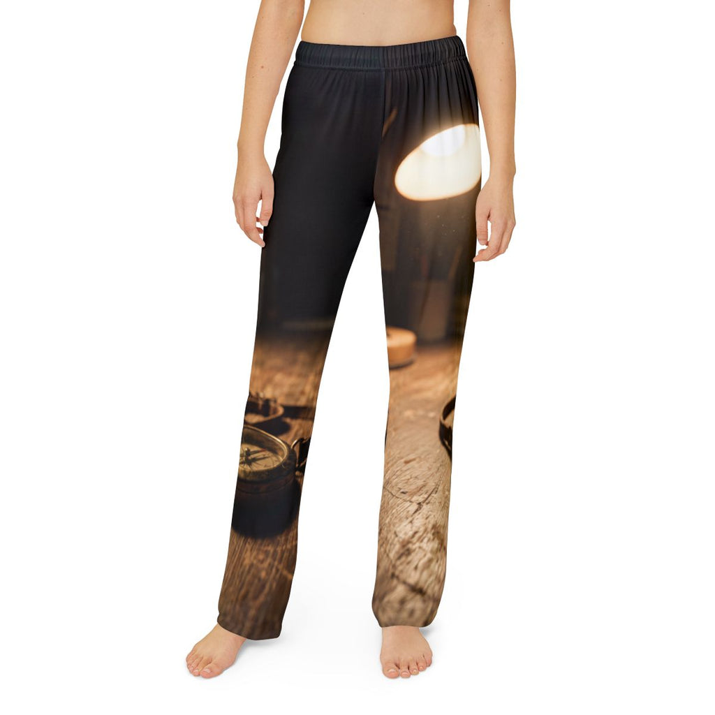 Kids Lounge Pants with Vintage Brass Compass