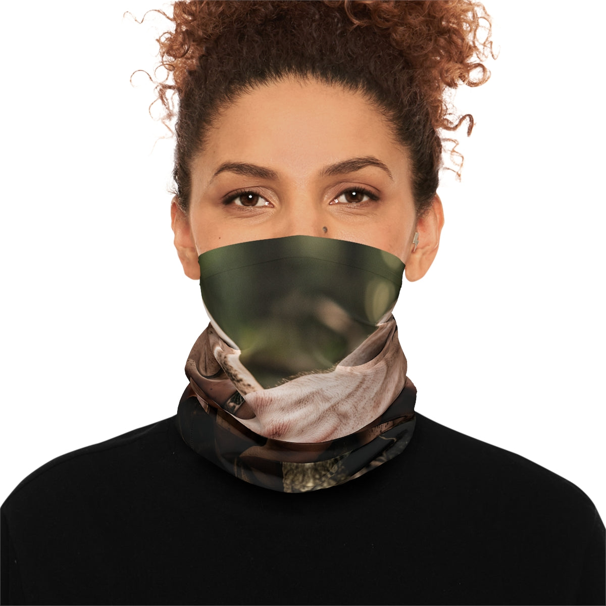 Women's Neck Gaiter with Earthy Forest Roots