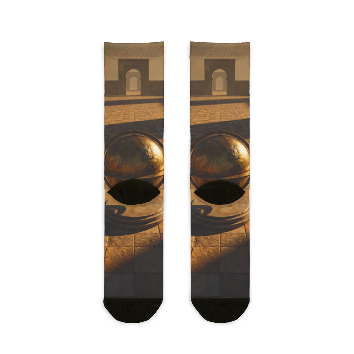 Sublimation Crew Socks - Courtyard Stone | Echovira Gallery