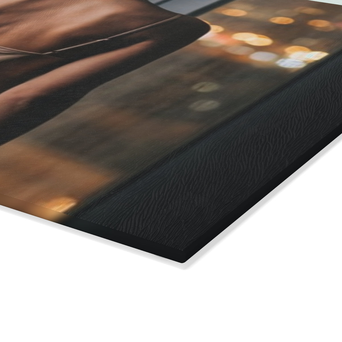 Glass Cutting Board - Rainy City Lights | Echovira Gallery