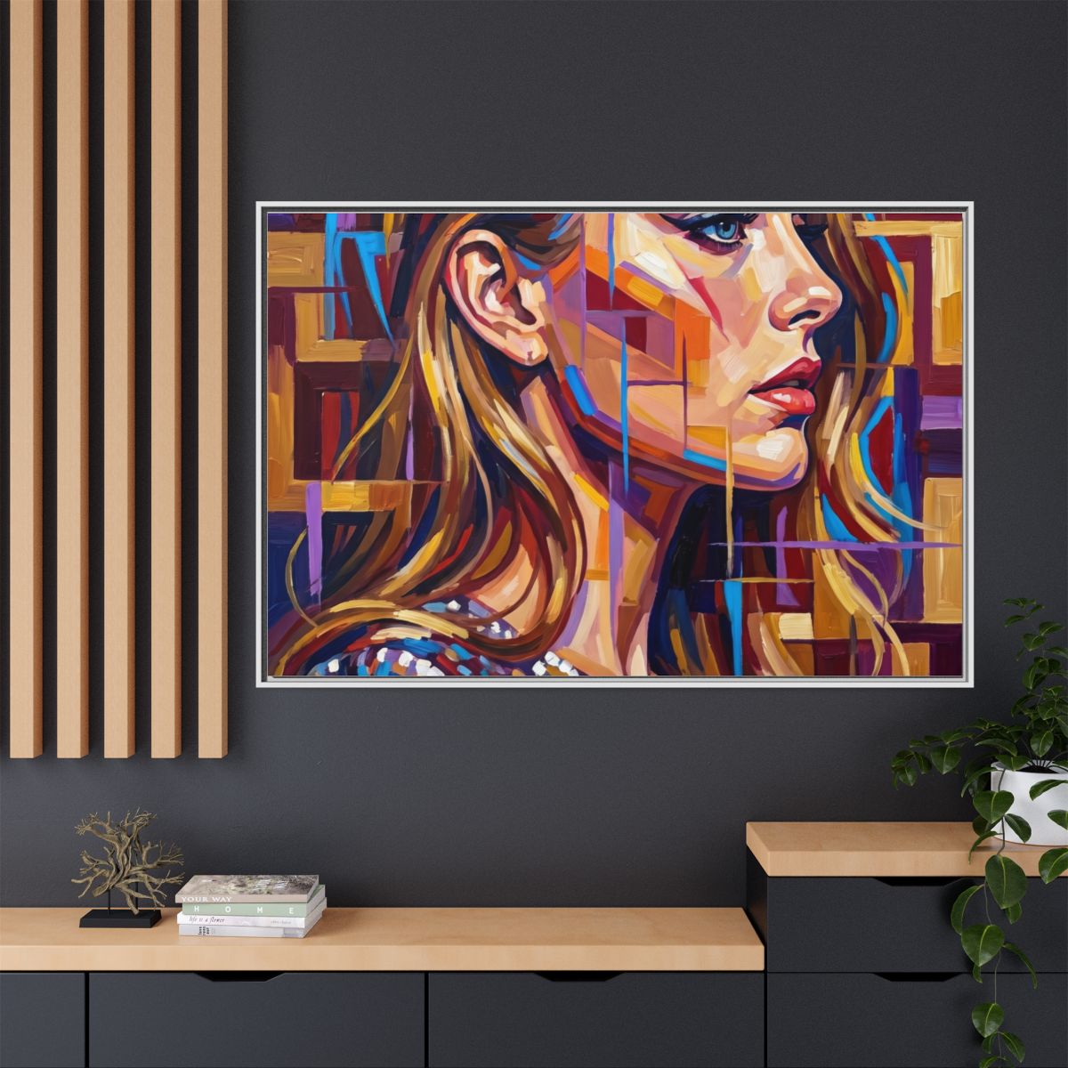 Framed Matte Canvas - Shattered Elegance (10×8, 12×9, 14×11...