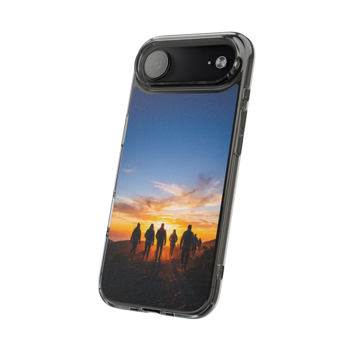 Clear Impact-Resistant Cases - Clear Phone Case - Sunset...
