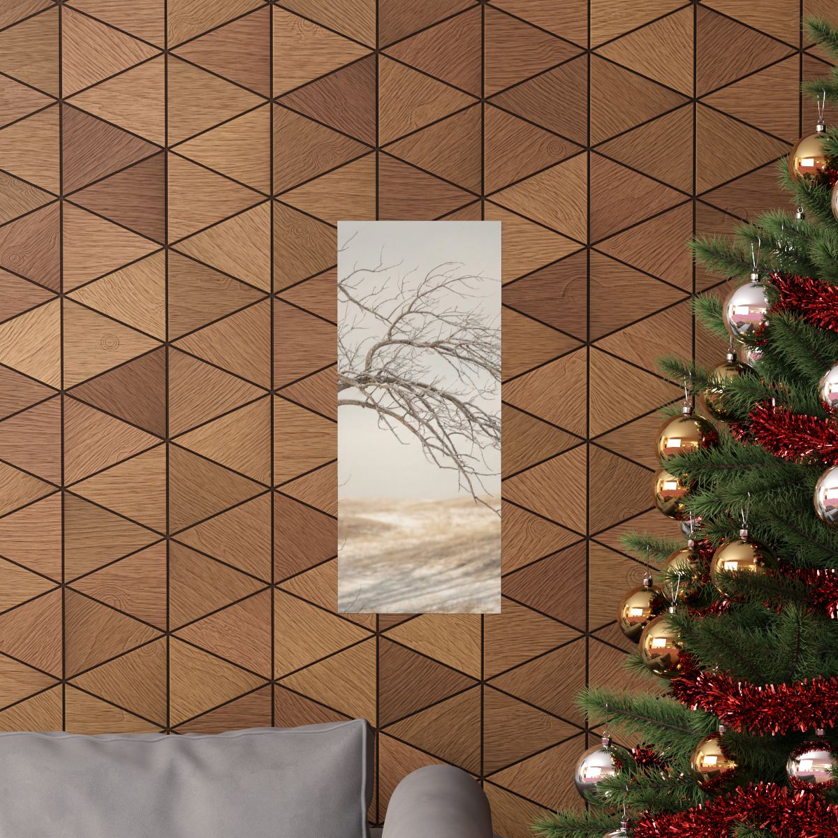 Matte Vertical Posters - Winter Branch Solitude Landscape......