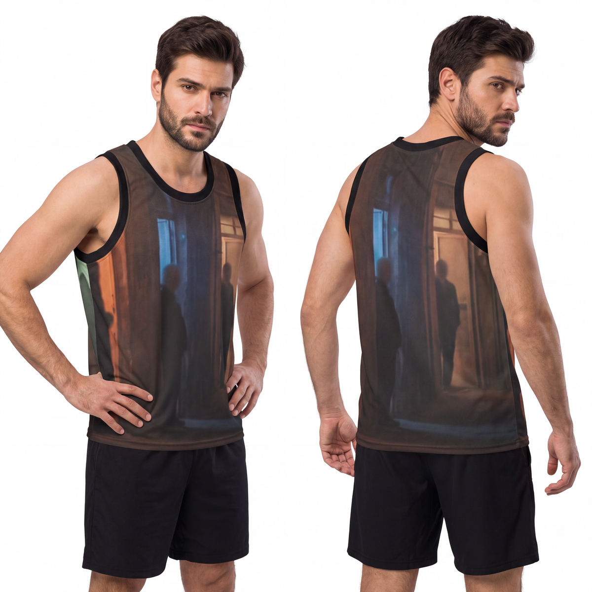 Men's Unisex Basketball Jersey - Nocturnal Alleyway Misty......