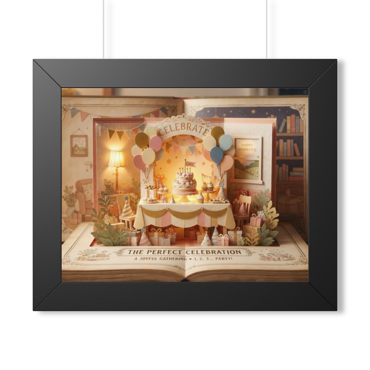 Framed Horizontal Poster - Storybook World — Black (14×11......