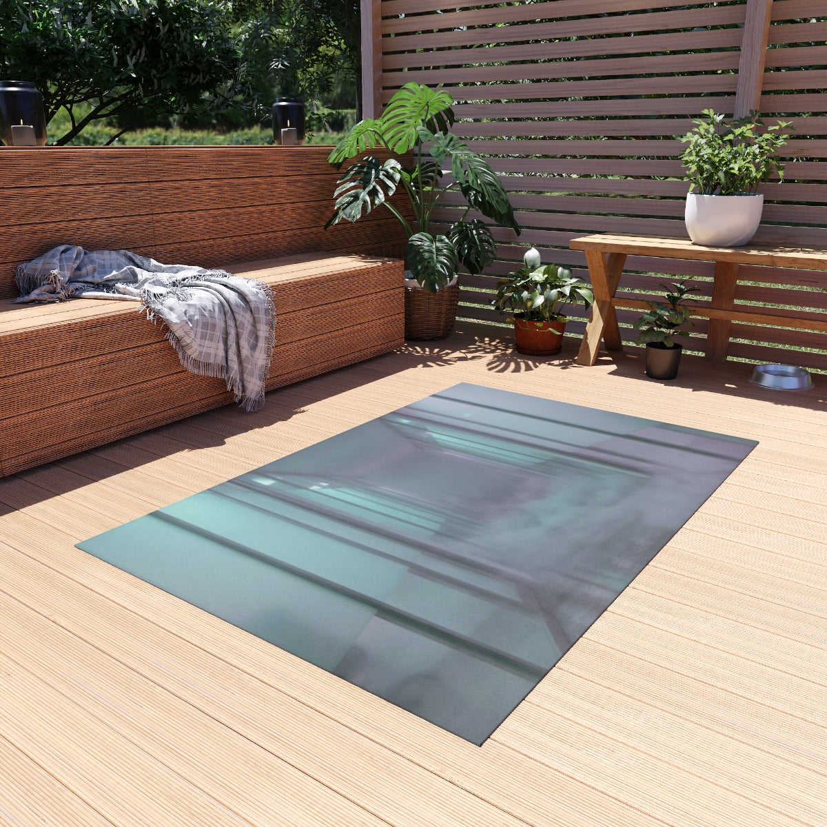 Outdoor Rug - Neon Corridor Patio | Echovira Gallery